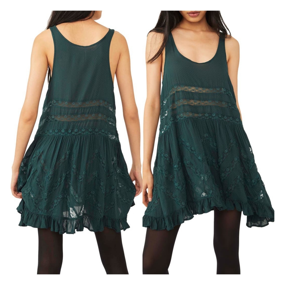 NWT Free People Swingy Lace Inset Tunic